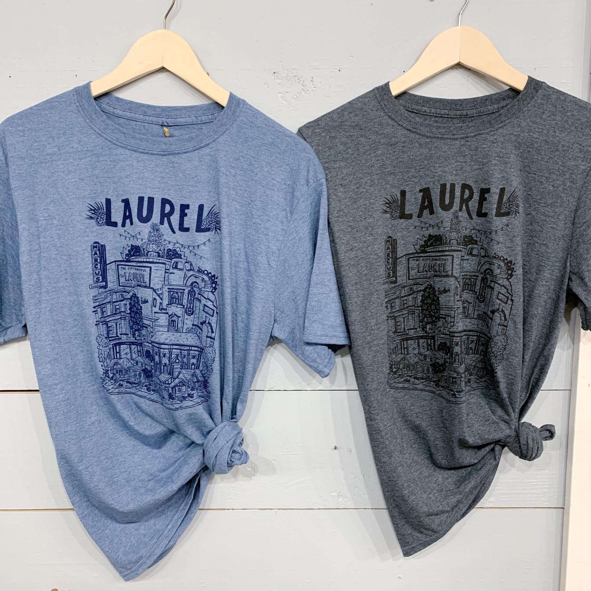 Laurel Sketch Tshirt- Heather Charcoal